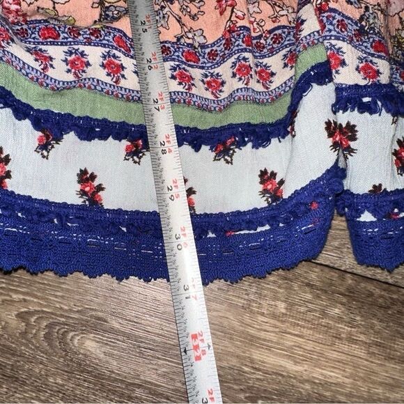 Raga tunic bohemian- hippy, India, butterfly sleeve cold shoulder sz L - Picture 8 of 16